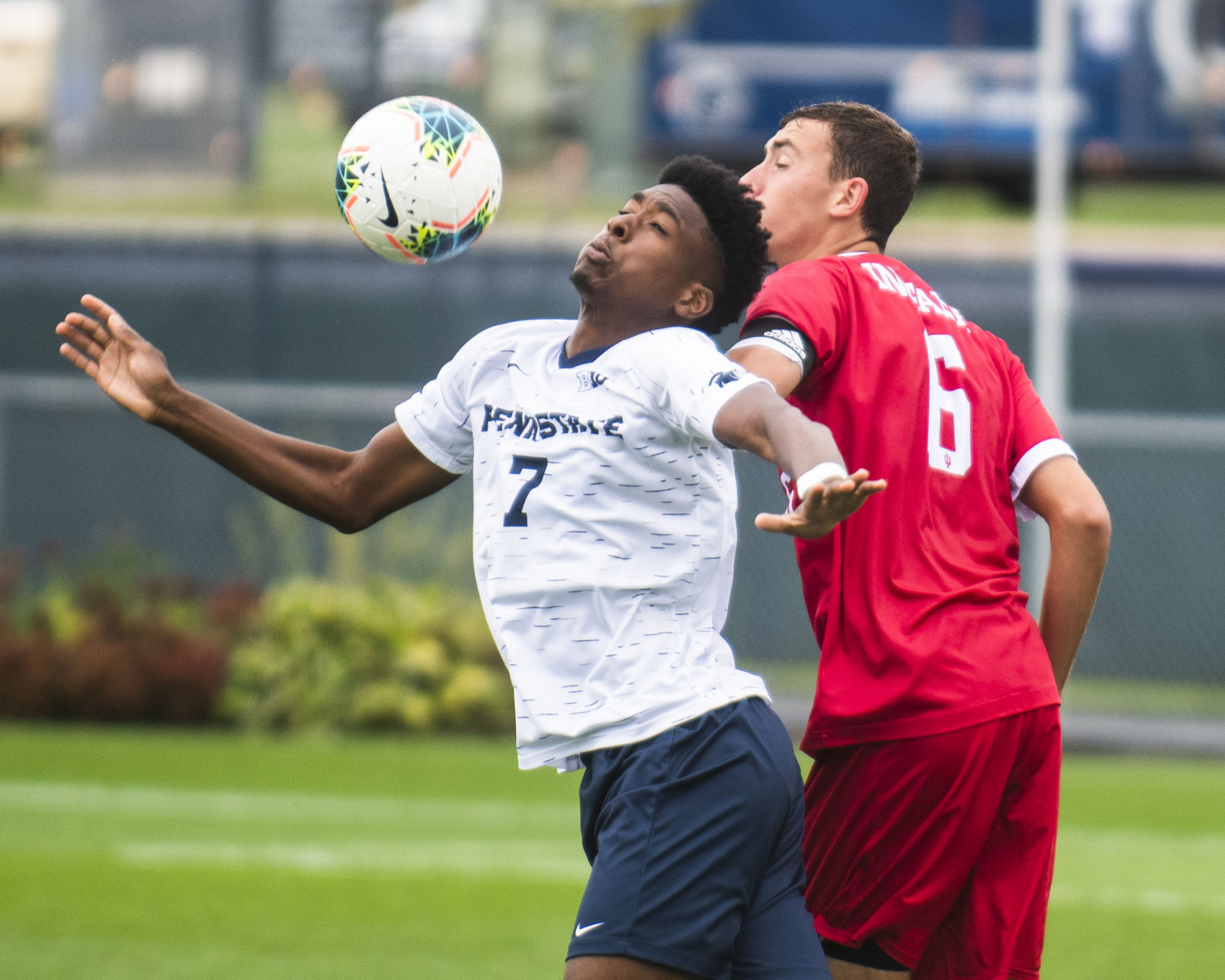 Men's Soccer v. Indiana, Butts (7), Gets Shoved